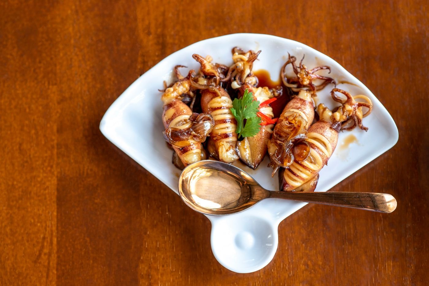 Soy-Glazed Grilled Baby Squid