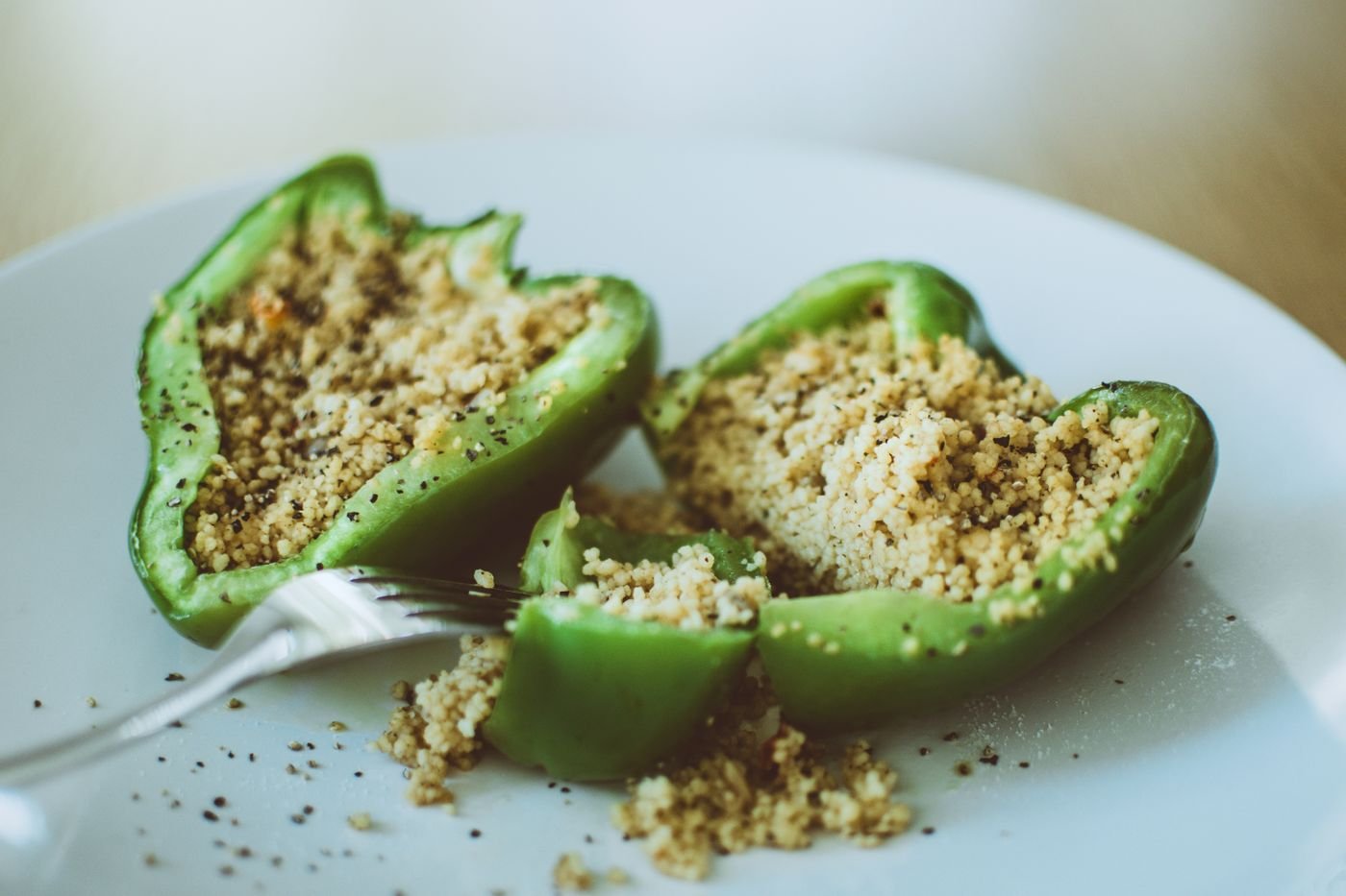 Lemon and Herb Couscous Stuffed Peppers