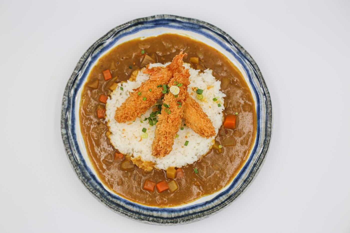 Ebi Fry Curry with Diced Vegetable Sauce