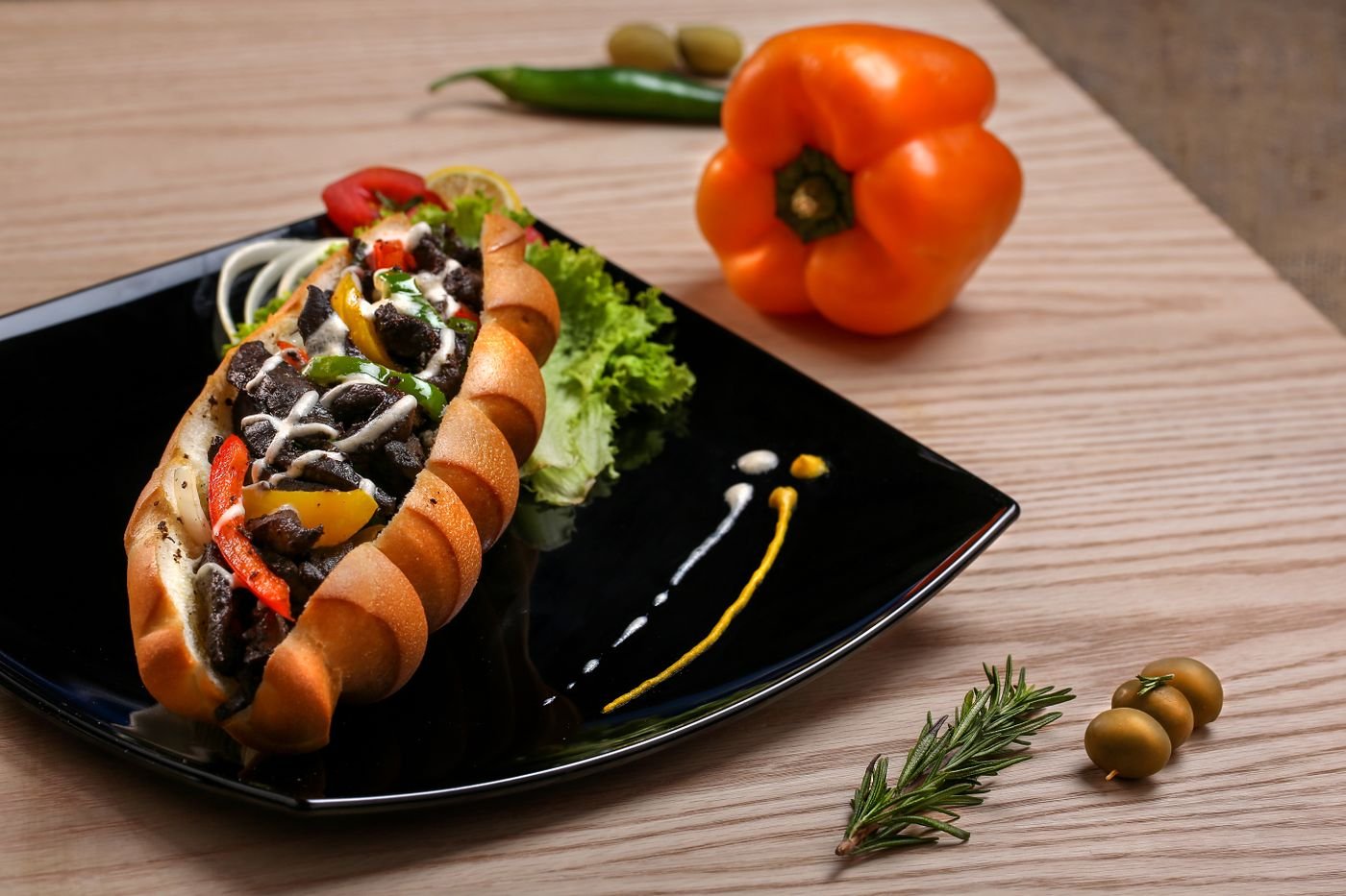 Steak, Mushroom and Pepper Hoagie