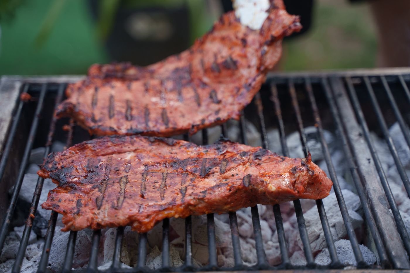 Guajillo-Marinated Grilled Pork Steaks