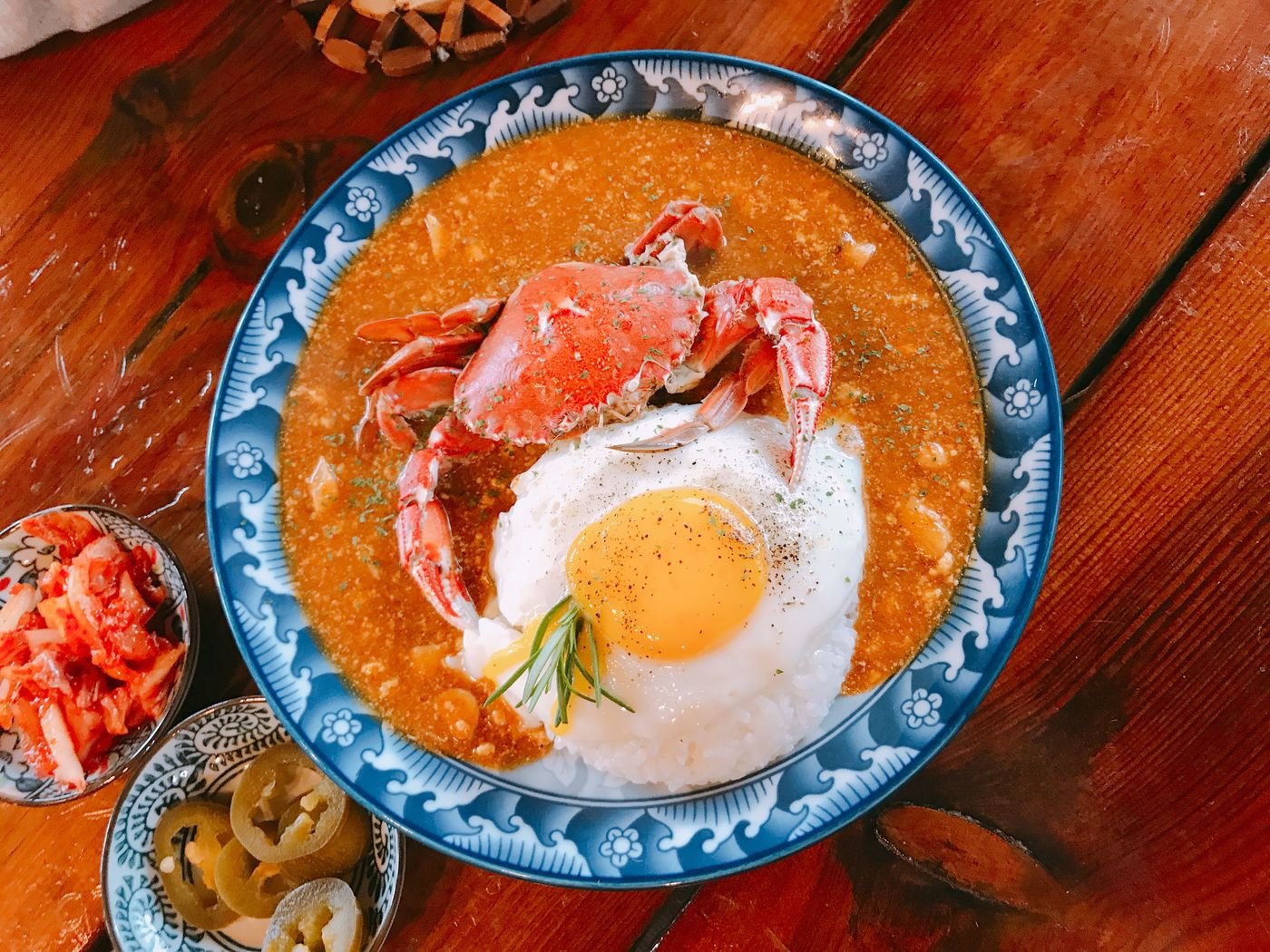 Blue Crab Curry Rice with Sunny-Side Egg