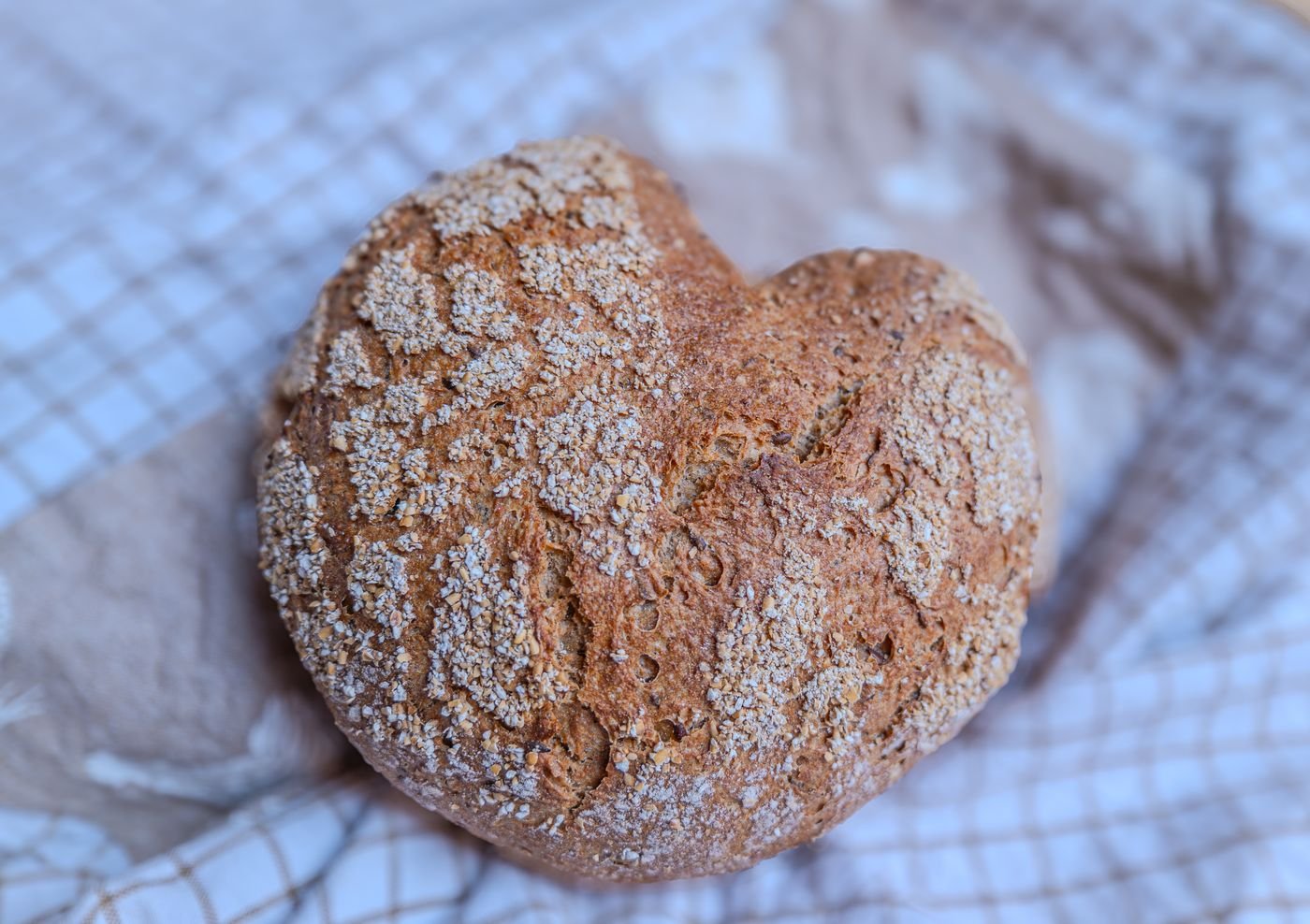 Heart-Shaped Whole Spelt Loaf
