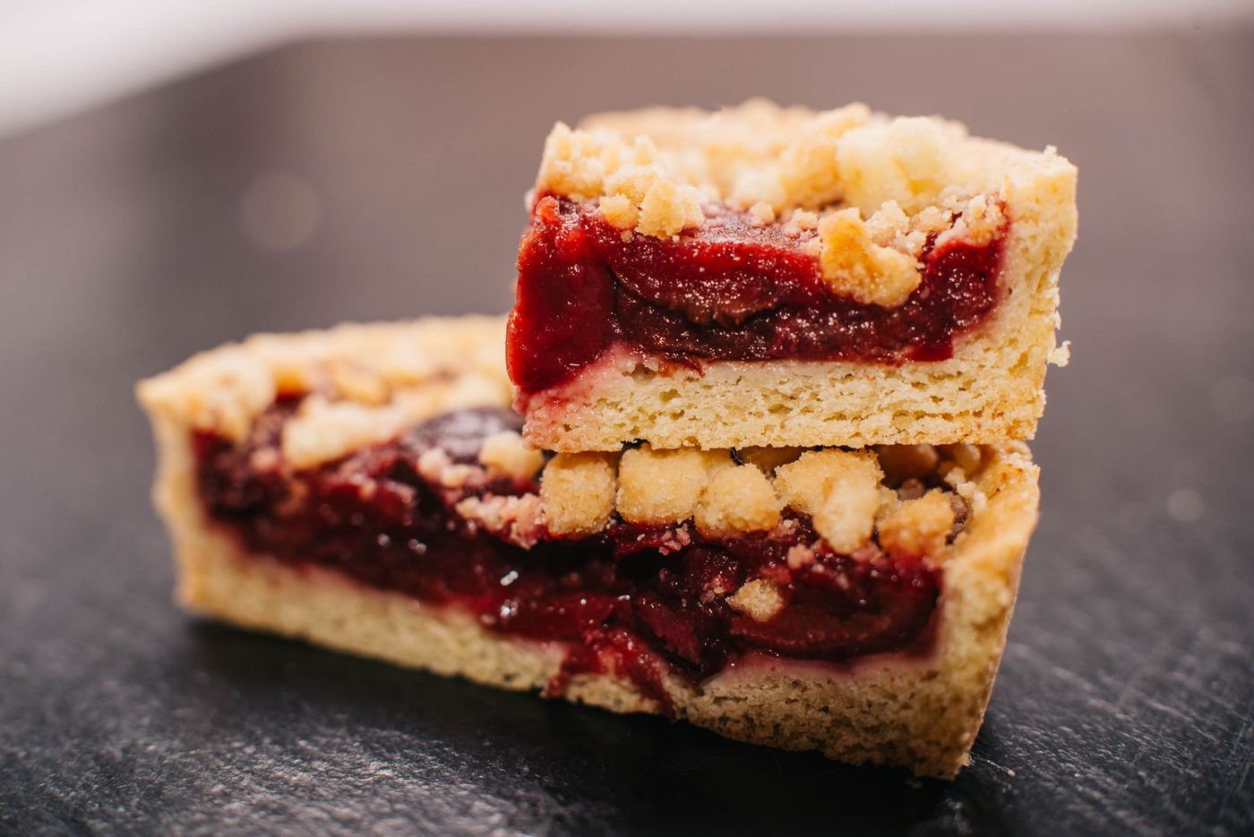 Sour Cherry Crumble Tart