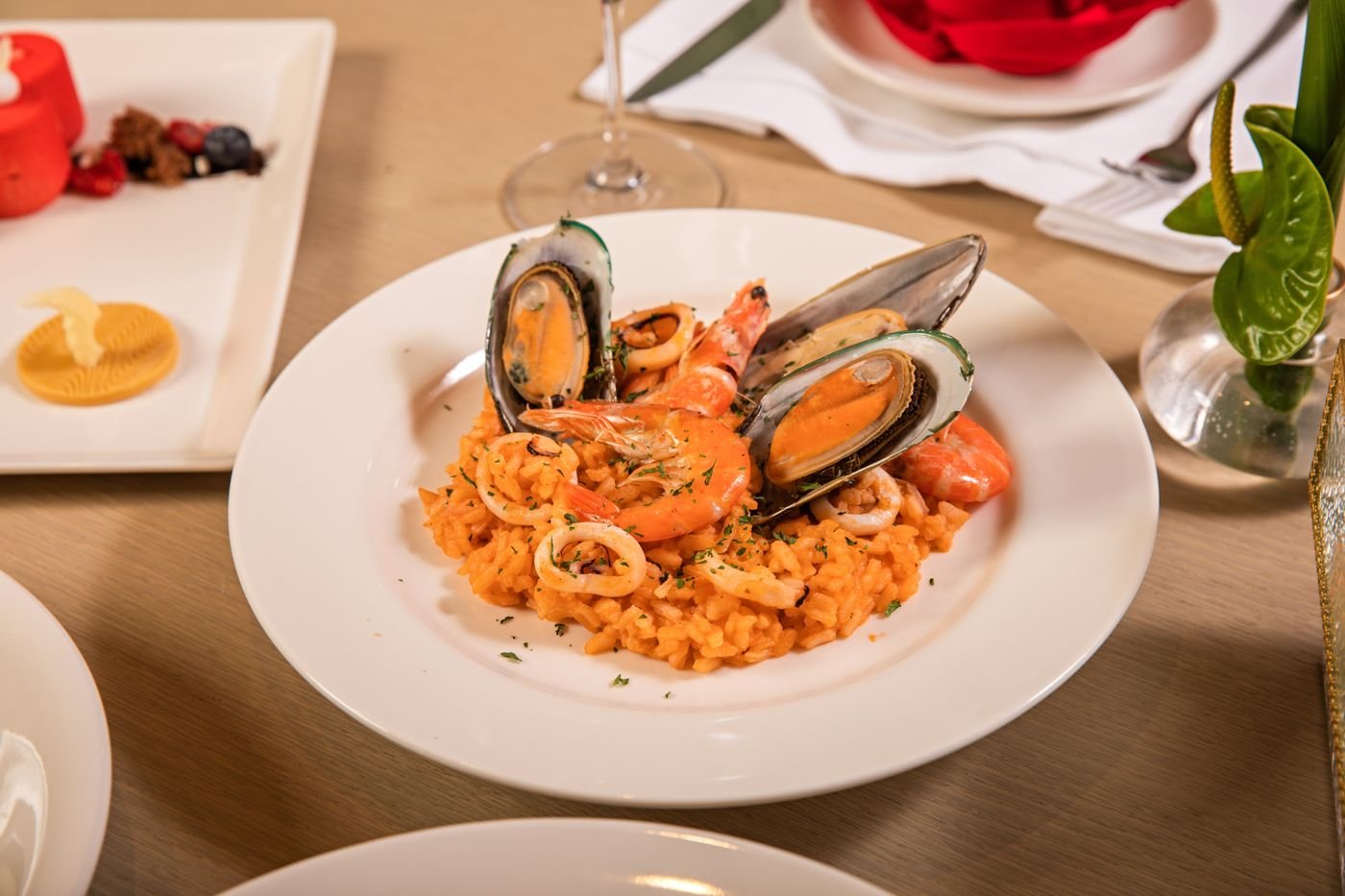 Spanish Seafood Arroz with Mussels and Squid