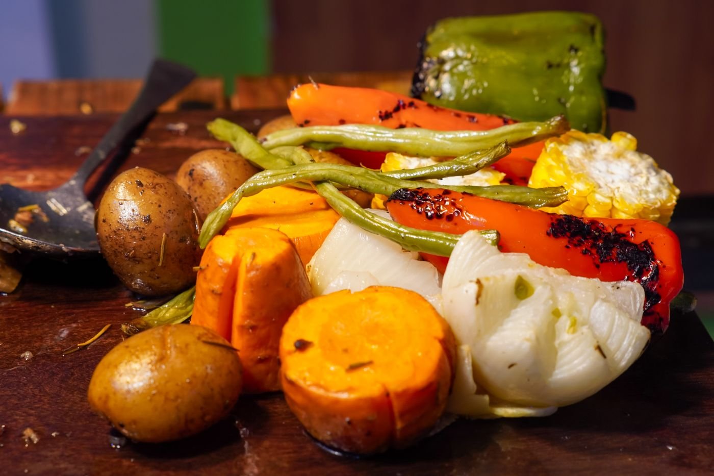 Fire-Roasted Vegetable Platter with Chimichurri