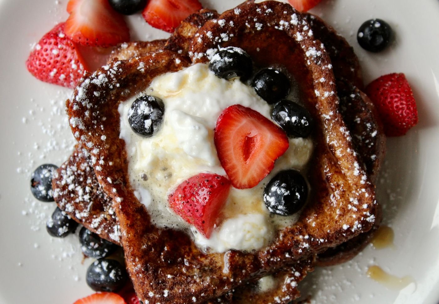 Cinnamon French Toast with Ricotta and Fresh Berries