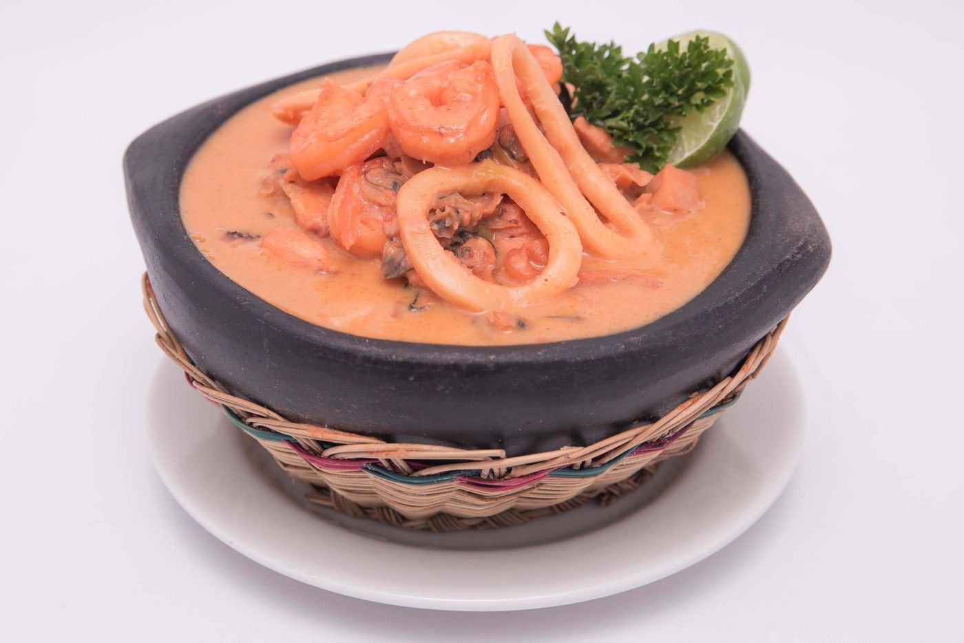 Cazuela de Mariscos in a Clay Pot