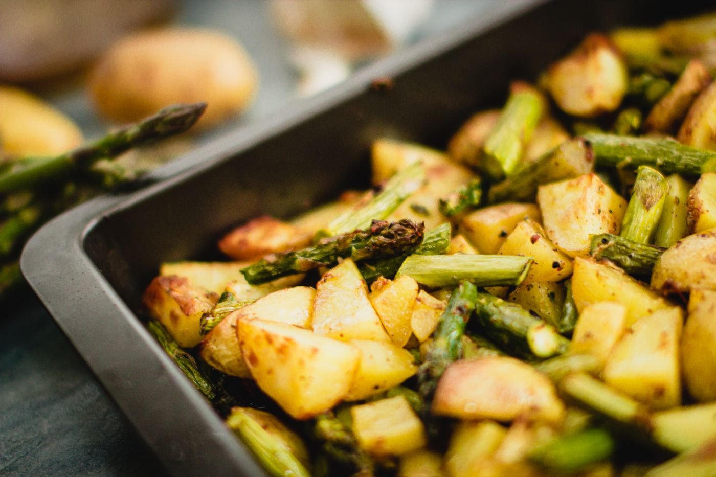 Sheet-Pan Crispy Potatoes and Asparagus