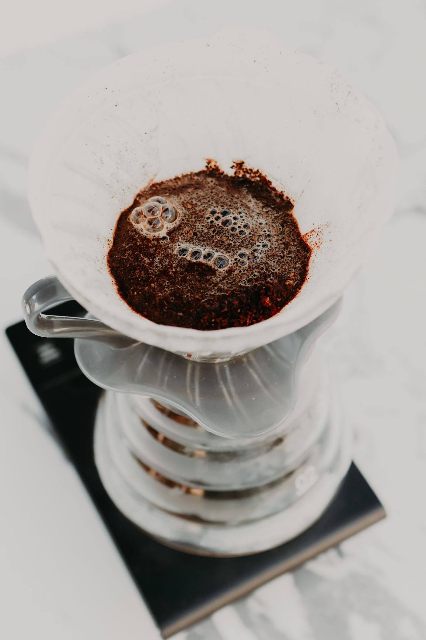Glass Pour-Over Dripper and Ribbed Server