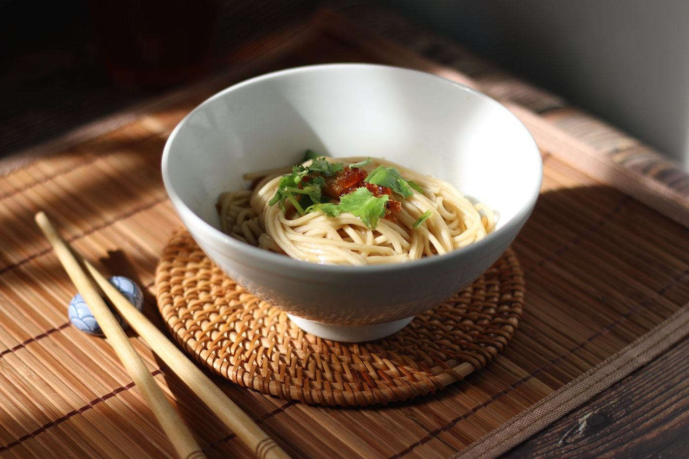 Chili Crisp Noodles with Cilantro