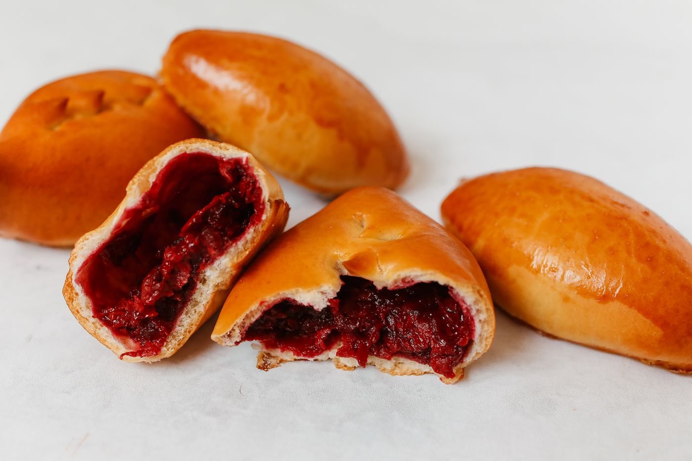 Baked Sour Cherry Pirozhki