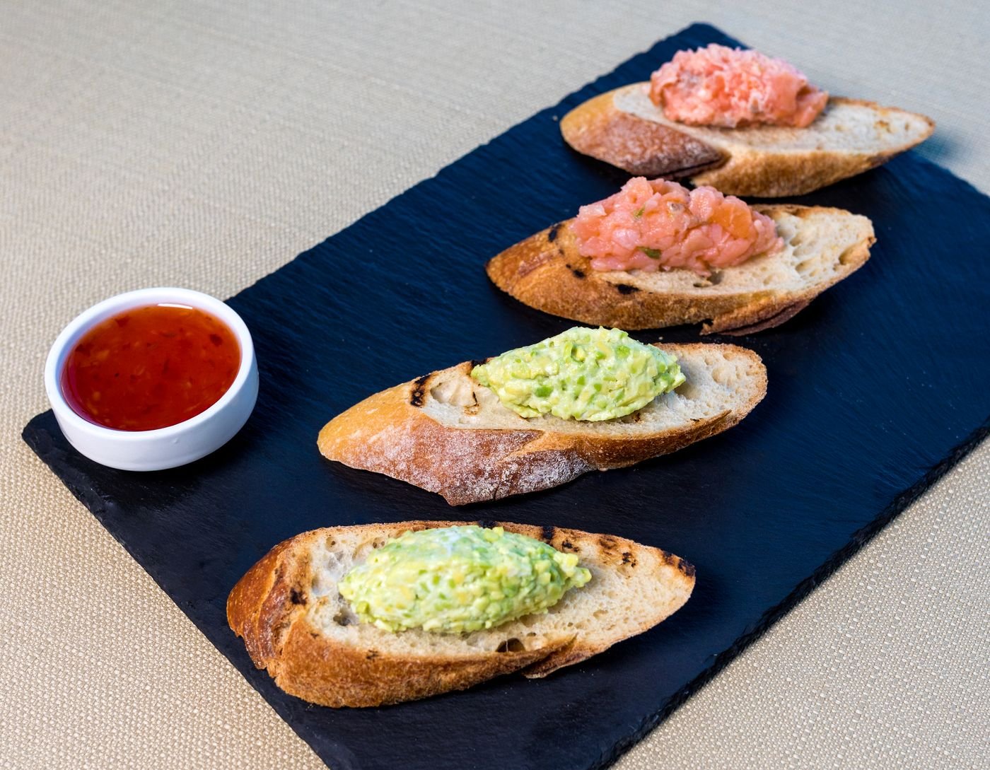 Avocado and Salmon Tartare Toasts